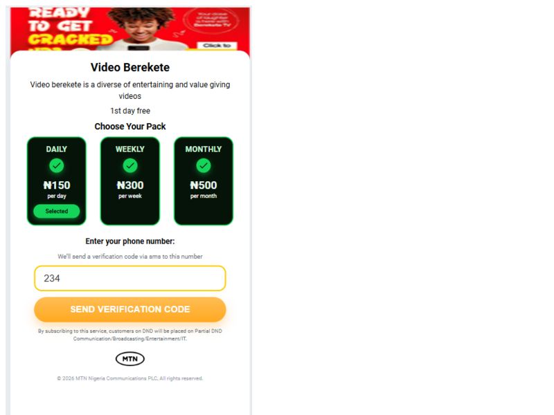 Video Berekete 2 MTN