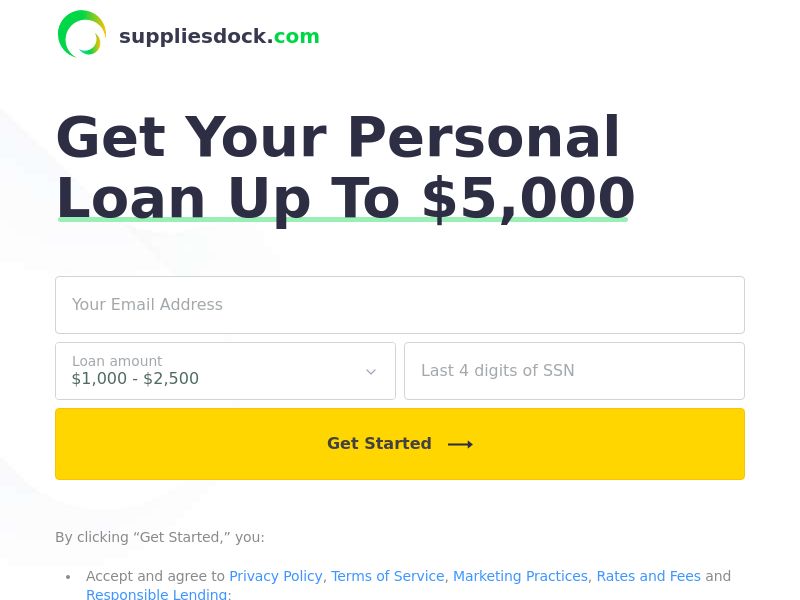 SuppliesDock Personal Loan - Revshare | US
