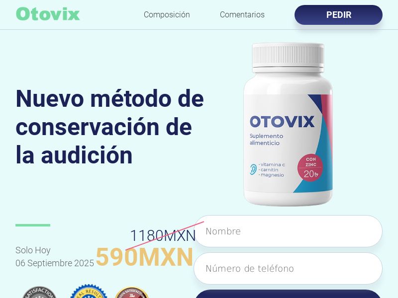 OTOVIX (MX) 590 MXN - HEARING HEALTH HOLD