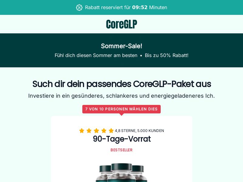 CoreGLP - High CTC - DTC LP [DE,AT,CH,FR,BE,DK,FI,SE] (Banner,Native,Social,Search,SEO,Brand Bidding) - CPA