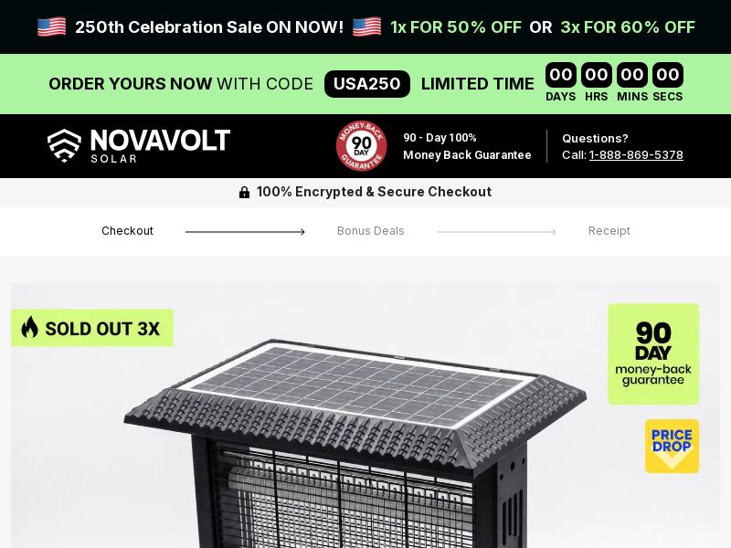 SS - NovaVolt Solar Bug Zapper - Ecom - US