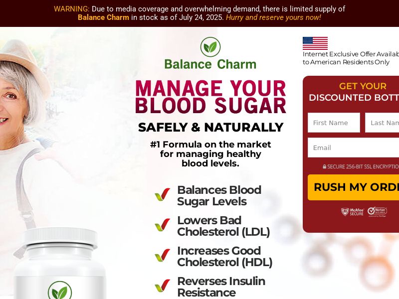 Balance Charm Blood Sugar [US] (Social,Banner,Native,Push,SEO,Search) - CPA {No Brand Bidding} 