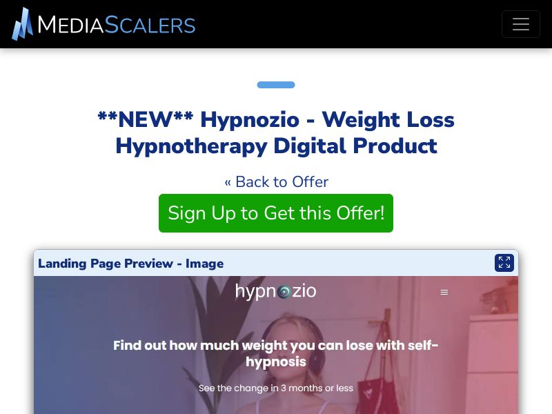 Hypnozio - Weight Loss Hypnotherapy Digital Product {+Advertorial, DTC, Multi-Lang} (Event Tracking) [US, DE, CA, AU, UK, FR, IL, +45 More]