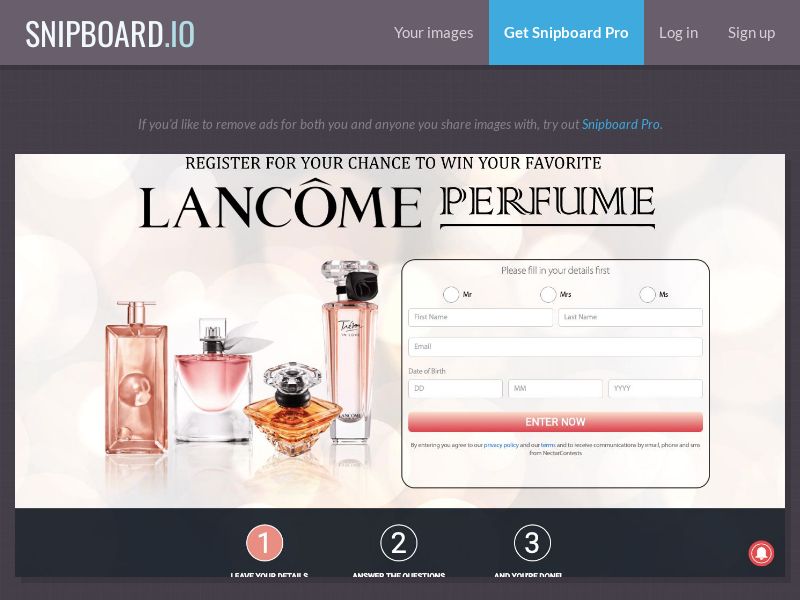 NectarContests - Lancome Perfume UK - SOI