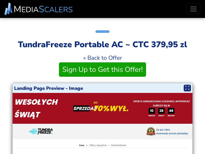 TundraFreeze Portable AC ~ CTC 379,95 zl {+DTC, Alt-Landers} (Event Tracking) [PL]