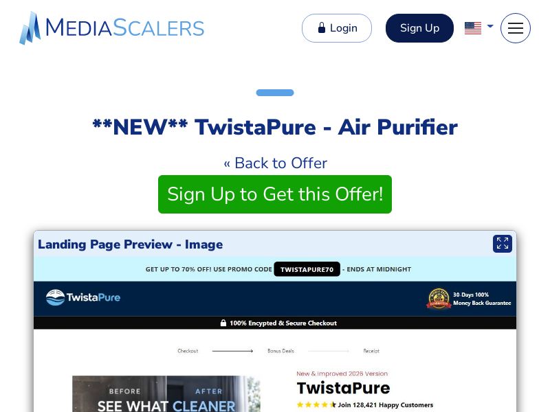 TwistaPure - Air Purifier {+DTC, Alt-Landers} (Event Tracking) [AU]