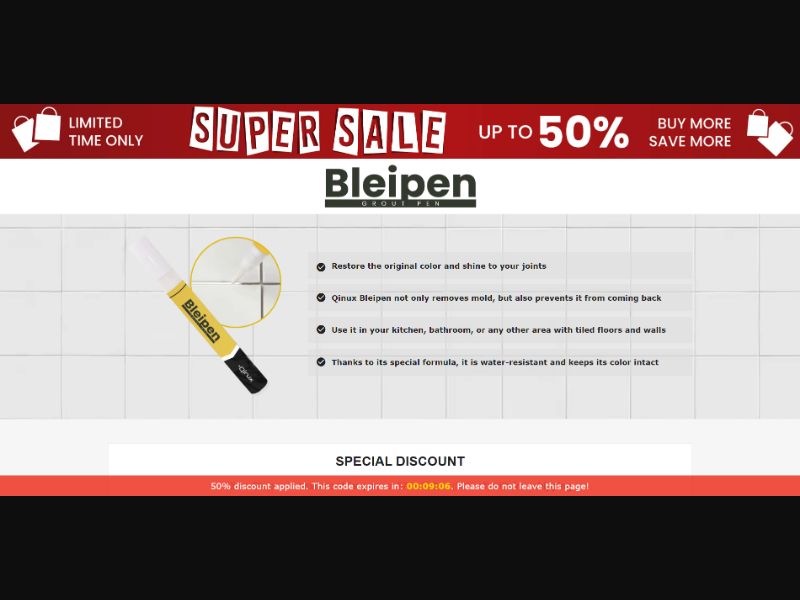 [WEB+MOB] Qinux Bleipen – Grout Pen /International (112 GEOs) CPS *FB/TT/Google/Taboola Pixel*