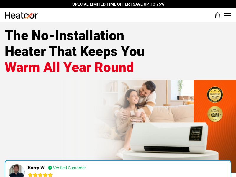 ! NEW OFFER - Heatoor Portable Heater - Product Page [INTL] (Social,Banner,Native,Push,SEO,Search,Brand Bidding) - CPA 