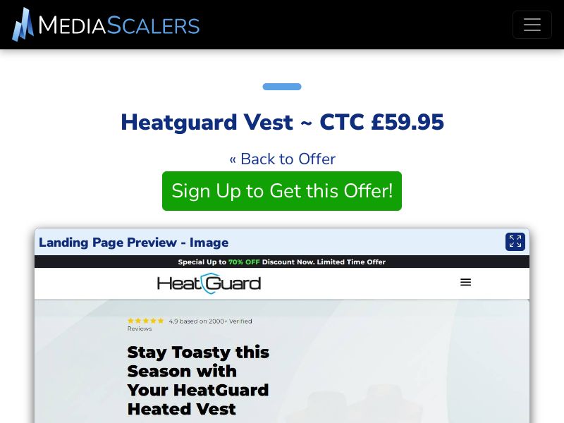 Heatguard Vest ~ CTC £59.95 {+DTC, Alt-Landers} (Event Tracking) [UK]