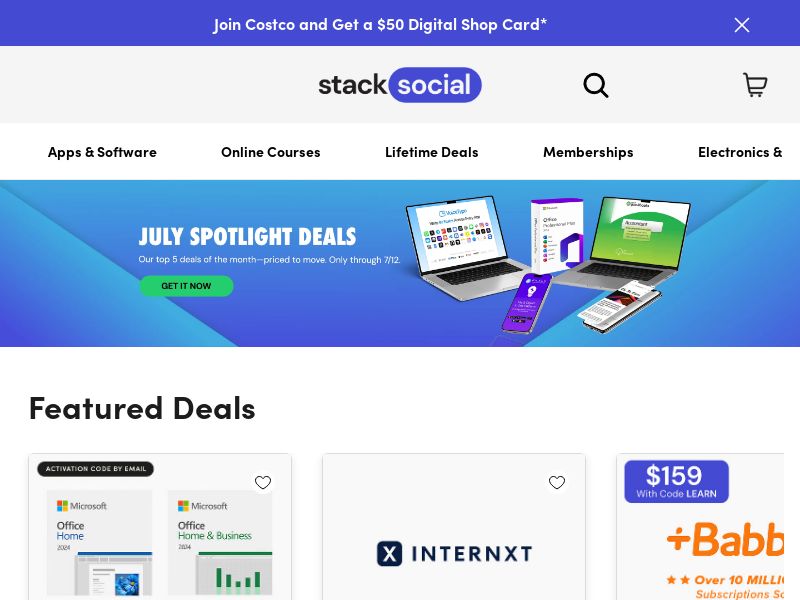 Stacksocial.com Ecommerce CPS - Worldwide