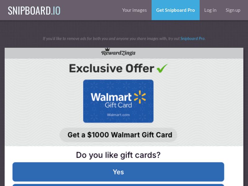 RewardZinga - $750 Walmart US - SOI