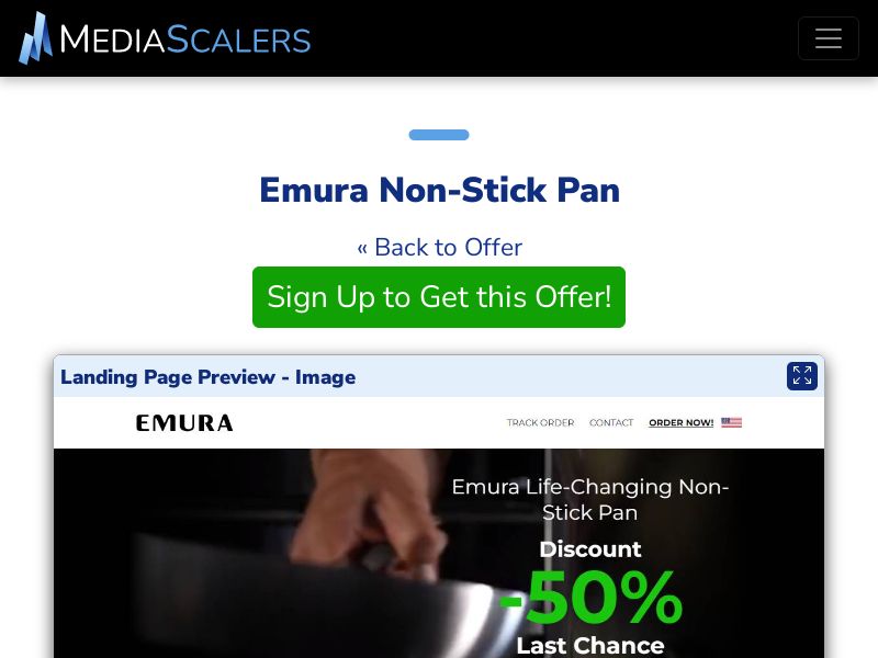 Emura Non-Stick Pan {+Advertorial, DTC, Multi-Lang} (Event Tracking) [US, CA]