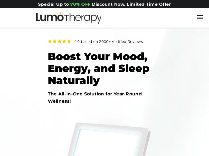 ! NEW OFFER - Lumo Therapy - DTC [UK] (Social,Banner,Native,Push,SEO,Search,Brand Bidding) - CPA