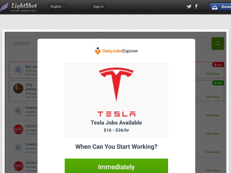 JobOpeningsNearYou (Social) - Tesla