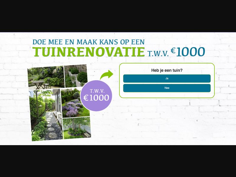 NL - Quiztionnaire - Garden Renovation $1000 - (CPL)