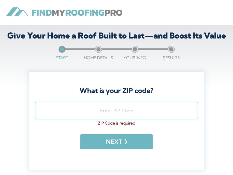 FindMyRoofingPro.com Home Services CPL (Lead Gen) - USA
