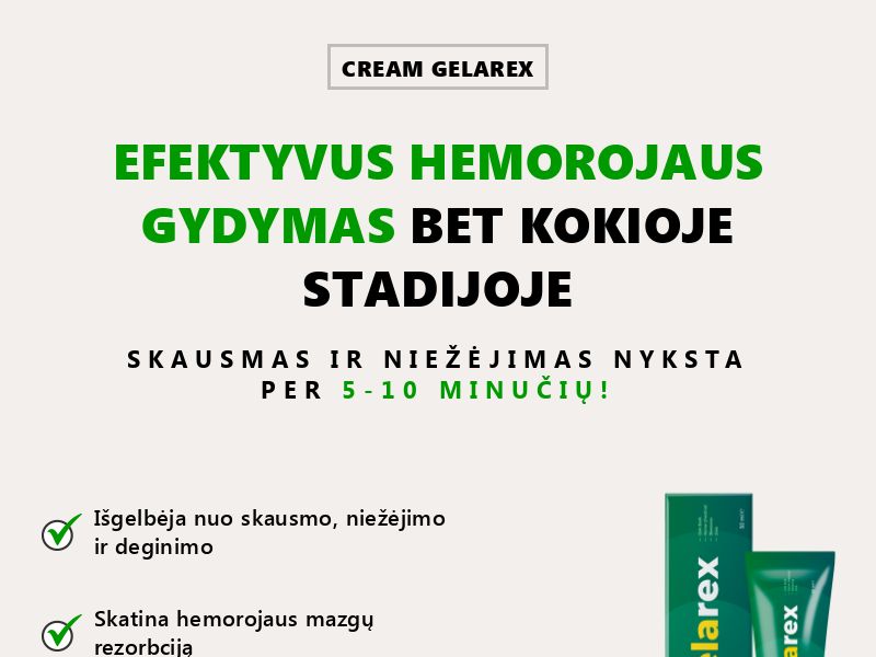 Gelarex LT - hemorrhoids treatment
