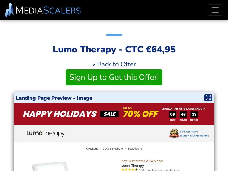 Lumo Therapy - CTC €64,95 {+DTC} (Event Tracking) [DE, AT]