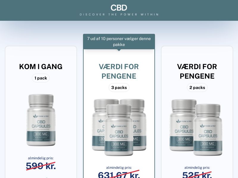 Frank & Frey CBD Capsules - DTC [DK] (Social,Banner,Native,Push,SEO,Search,Brand Bidding) - CPA