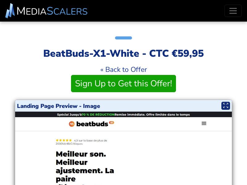 BeatBuds-X1-White - CTC €59,95 {+DTC, Alt-Landers} (Event Tracking) [FR]