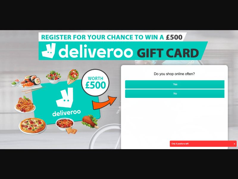 UK - Quiztionnaire - Deliveroo Giftcard - (CPL)
