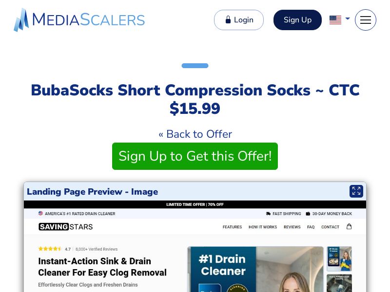 BubaSocks Short Compression Socks ~ CTC $15.99 {+DTC, Alt-Landers} (Event Tracking) [US, DE, CA, AU, UK, FR, IL, +232 More]