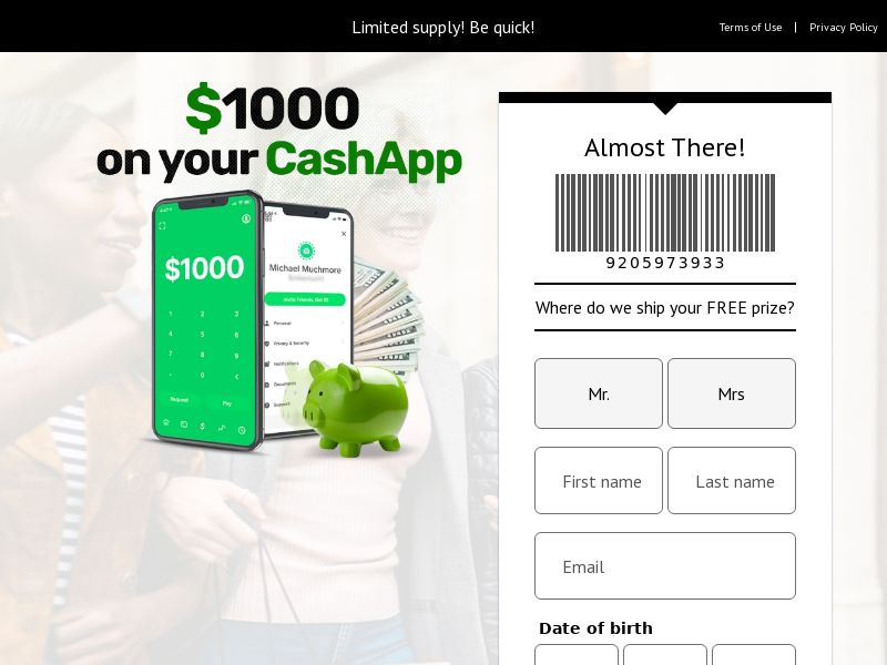 US - CONSUMERSCONNECT - REACT - $1K Cashapp - SOI