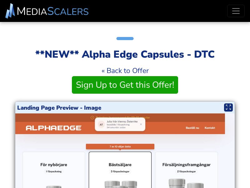 Alpha Edge Capsules - DTC (Event Tracking) [SE]