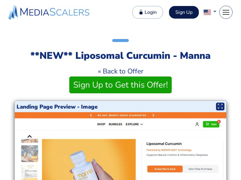 Liposomal Curcumin - Manna {+Advertorial, Alt-Landers} [US]