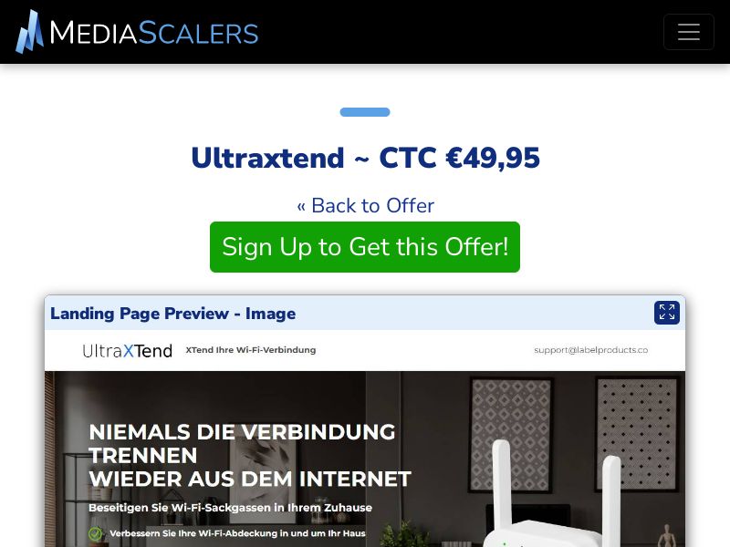 Ultraxtend ~ CTC €49,95 {+Advertorial, DTC, Alt-Landers} (Event Tracking) [DE, AT]