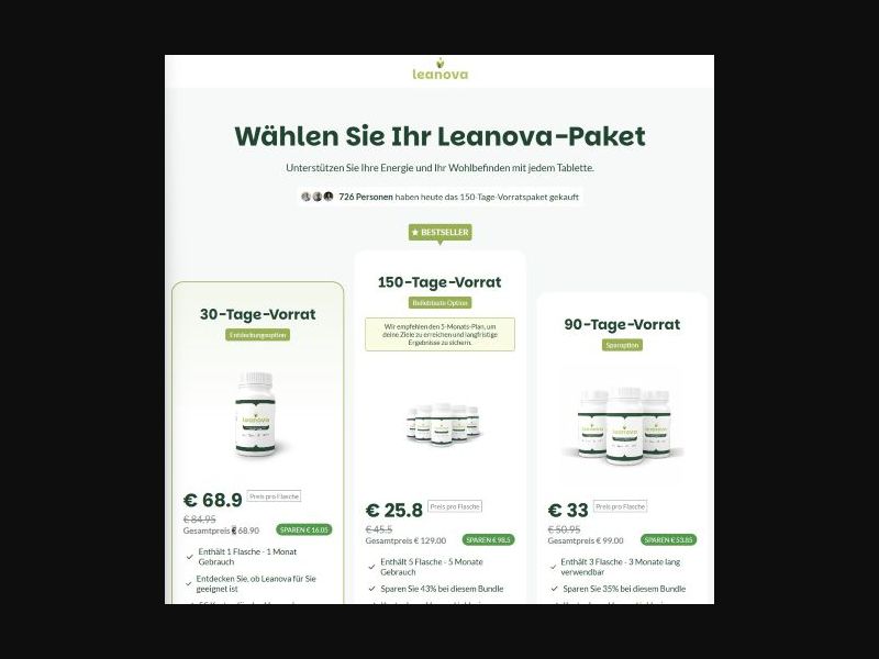 ! NEW OFFER - Leanova - Diet [DE,AT,CH] (Banner,Native,Social,Search,SEO,Brand Bidding) - CPA