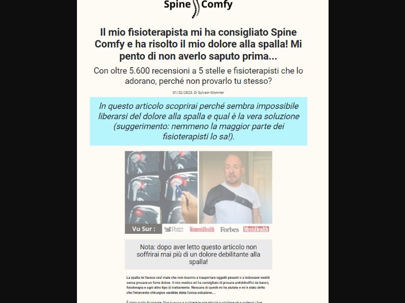 [WEB+MOB] SpineComfy - Shoulder Compression Brace €39,90 CTC /IT CC Submit [EMAIL ONLY]