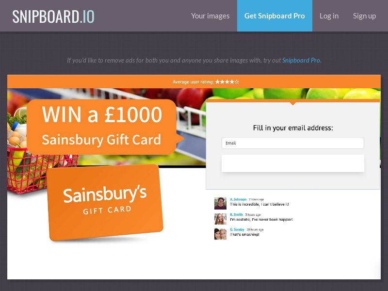 YouSweeps - Sainsbury UK - SOI