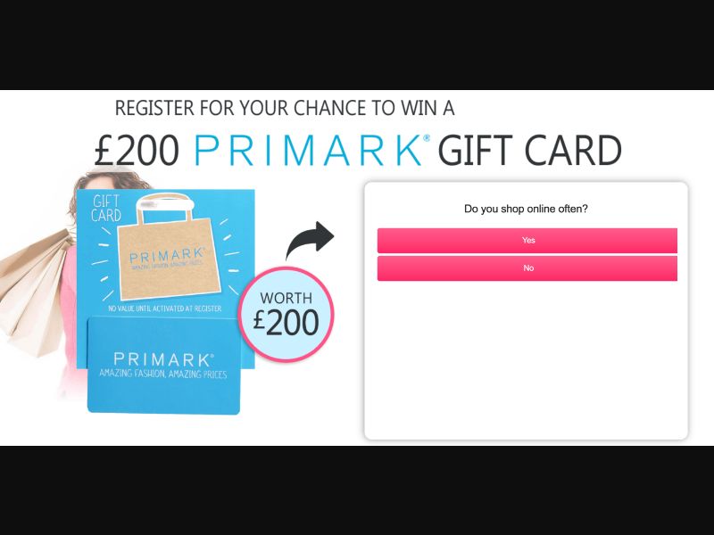 UK - Quiztionnaire - Primark Giftcard - (CPL)