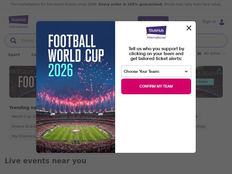 Stubhub.ie Ecommerce CPS - Muliple Geos