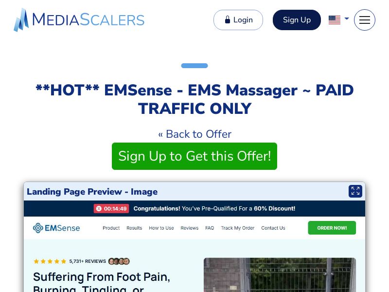 EMSense - EMS Massager ~ PAID TRAFFIC ONLY {+Advertorial, DTC, Multi-Lang, Alt-Landers} (Event Tracking) [US, DE, CA, AU, UK, FR, IL, +232 More]