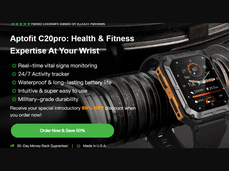 [WEB+MOB] Aptofit C20pro (Smartwatch) - CTC $84.99 /US