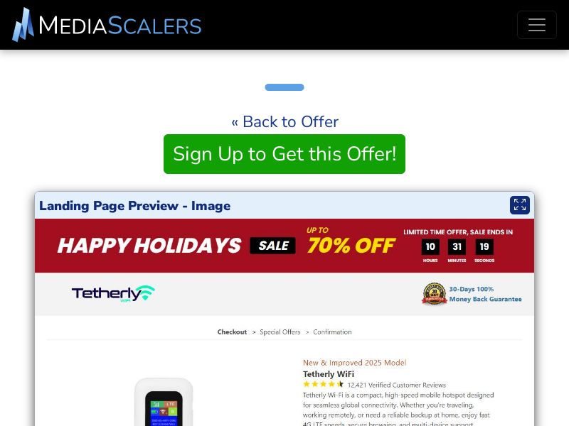 Tetherly Wifi - CTC A$149.95 {+DTC, Alt-Landers} (Event Tracking) [AU]