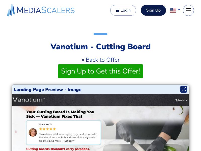 Vanotium - Cutting Board (Event Tracking) [US, DE, CA, AU, UK, FR, NZ, +15 More]