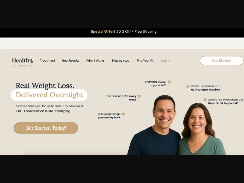 [WEB+MOB] HealthRX - Home Page - as low as $189/mo /US CPS *Approval Only*