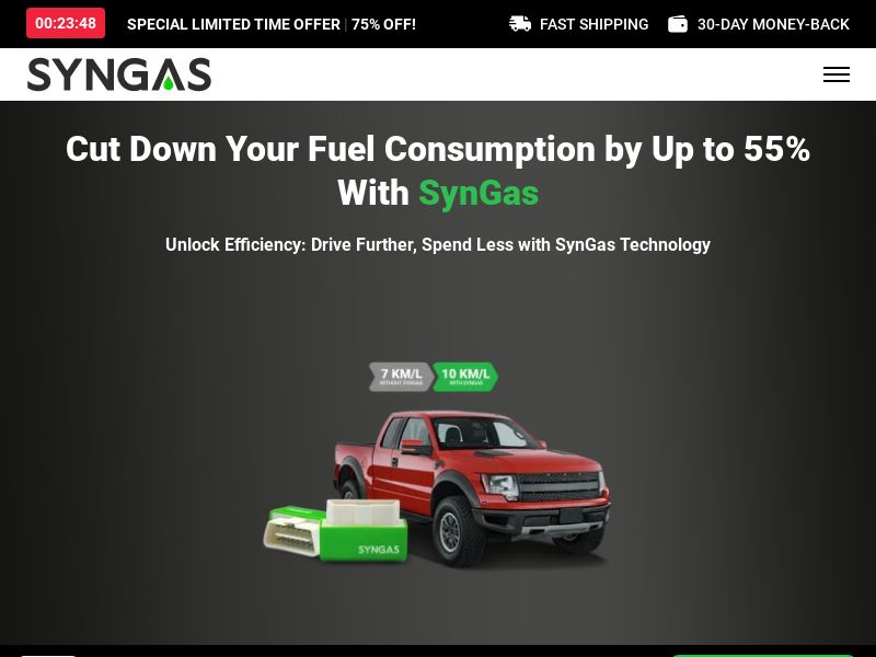 SynGas OBD Fuel Saver - DTC [CA] (Social,Banner,Native,Push,SEO,Search,Brand Bidding) - CPA