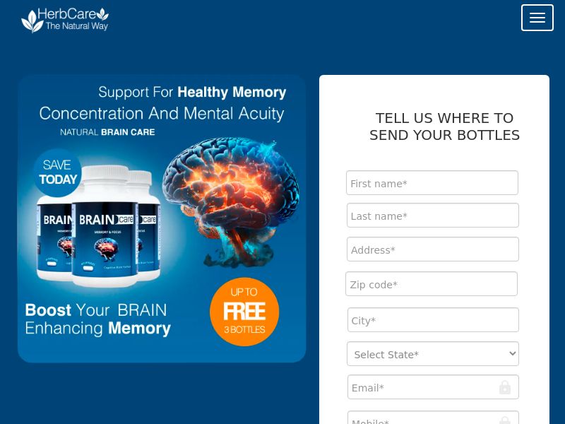 Brain Care Memory & Focus - DTC [US] (Social,Banner,Native,Push,SEO,Search,Brand Bidding) - CPA 