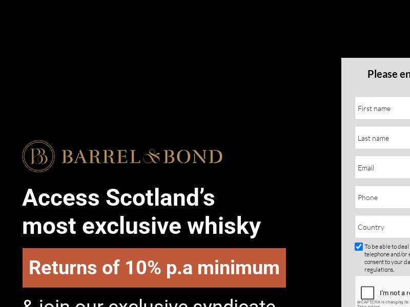 Barrel and Bond - Whisky Investment CPL [UK]