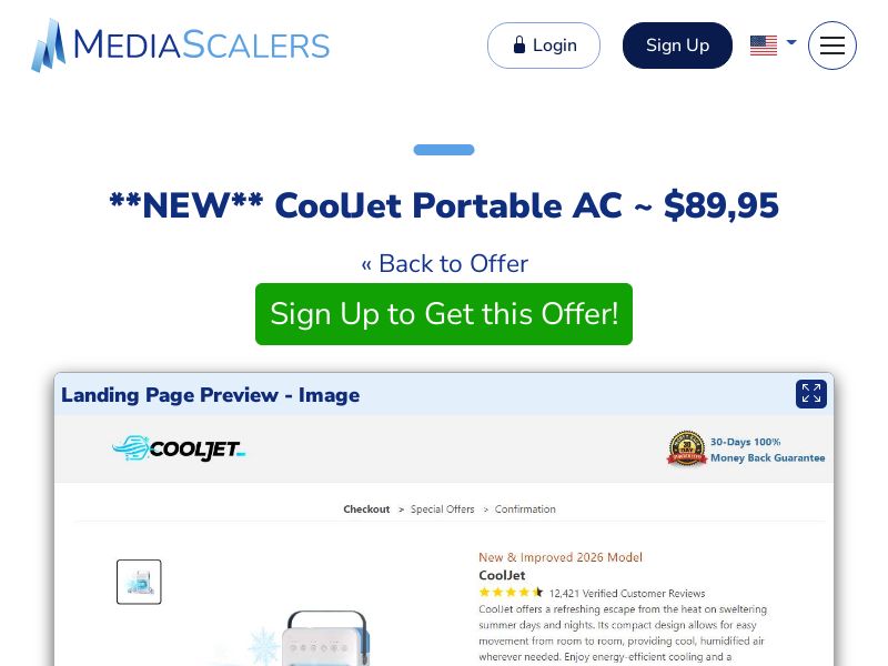 CoolJet Portable AC ~ $89,95 {+DTC} (Event Tracking) [US]