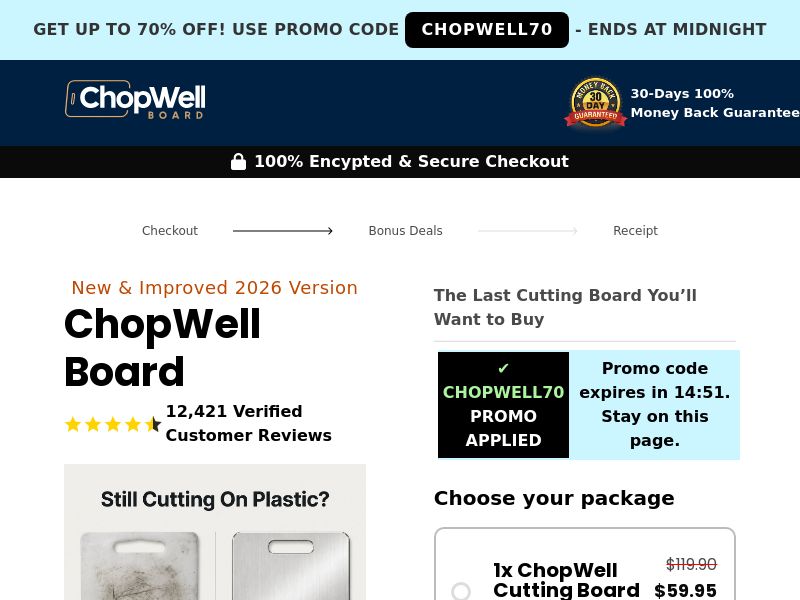 ChopWell Cutting Board [US,UK,AU] (Social,Banner,Native,Push,SEO,Search,Brand Bidding) - CPA