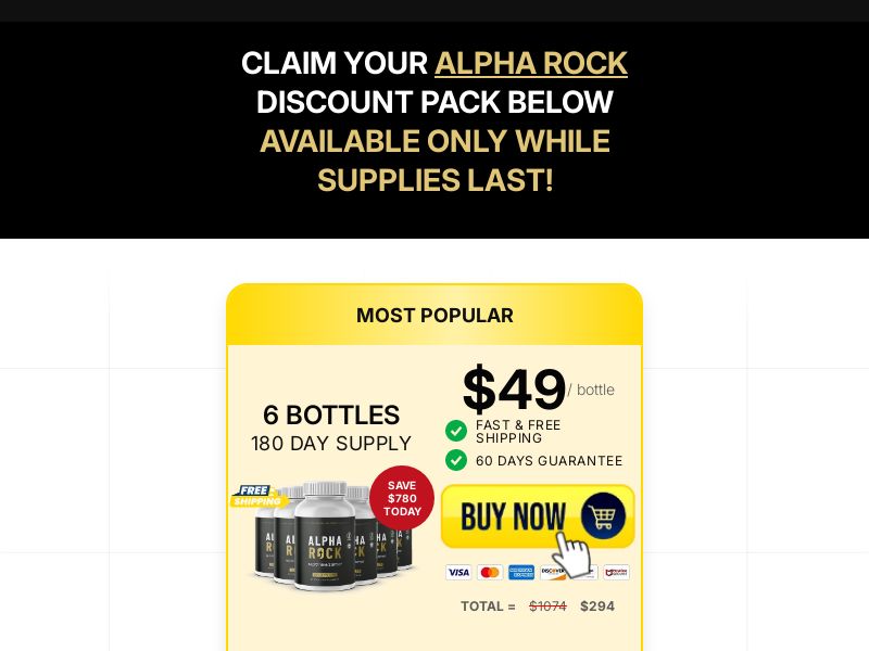 ! NEW OFFER - AlphaRock Male Enhancement Support [US] (Native,Social,SEO,Search,Banner) - CPA {No BrandBidding}