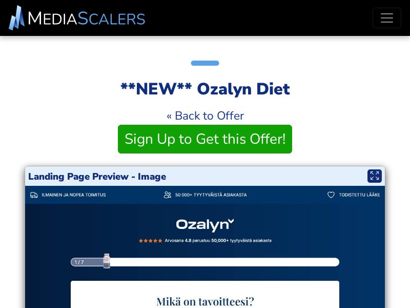 Ozalyn Diet (Event Tracking) [FI]