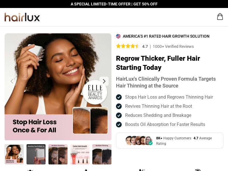 ! NEW OFFER - HairLux Follicle Activator - DTC [INTL] (Social,Banner,Native,Push,SEO,Search,Brand Bidding) - CPA
