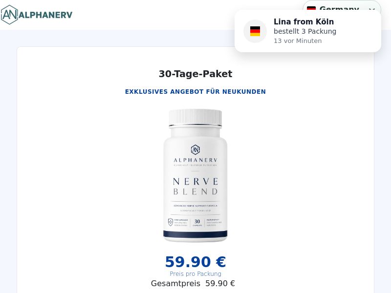 Alphanerv Nerve Support V3 - DTC [Multi-GEO] (Social,Banner,Native,Push,SEO,Search) - CPA {No BrandBidding}