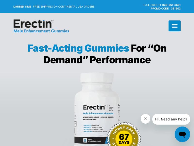 Erectin Gummies - Revshare